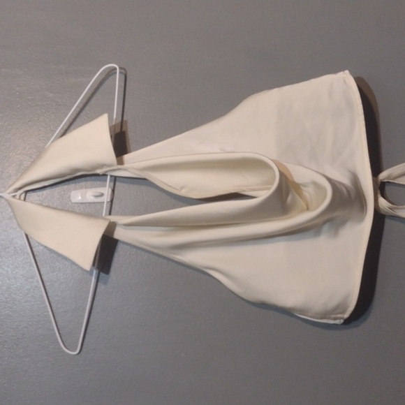 Crow neck collared back ties halter top size medium - Picture 1 of 4